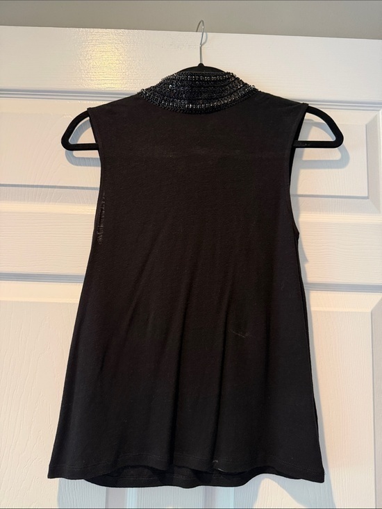 Generation Love Tops - Generation Love Black Top w Beaded Neck Size XS